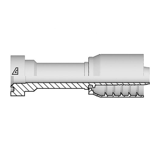 S-1216-CFLS Alfagomma by Kuriyama | S Series | One-Piece AlfaCrimp Hydraulic Hose Fitting | -16 CAT Flange x -12 Hose ID | Steel