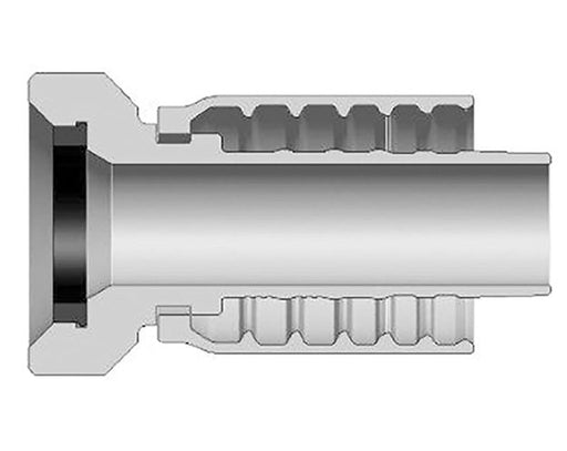 S-3232-FHUN Alfagomma by Kuriyama | S Series | One-Piece AlfaCrimp Hydraulic Hose Fitting (No-Skive) | Figure 1502 | -32 Female Hammer Union Integral Fitting with Rubber Ring x -32 Hose ID | Steel