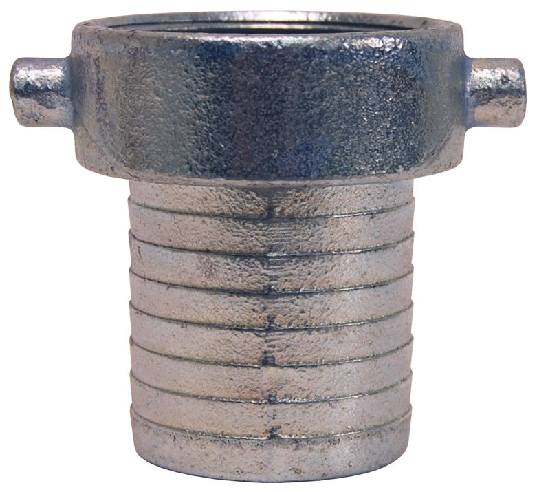 S22 by Dixon Valve | King Short Shank Suction Hose Coupling | Female Fitting | 1-1/2" Female NPSM x 1-1/2" Hose ID | Plated Iron Shank & Nut