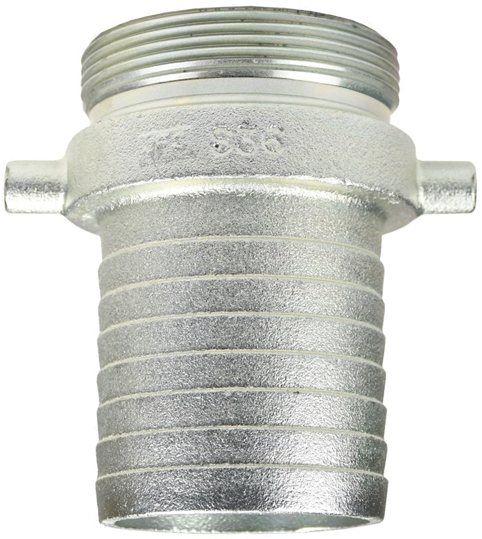 S40 by Dixon Valve | King Short Shank Suction Hose Coupling | Male Fitting | 4" Male NPSM x 4" Hose ID | Plated Iron