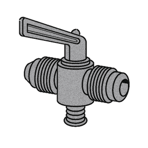 B-36719 Breco by Foster | Shut-Off Valve | 1/4" Male SAE 45° Flare