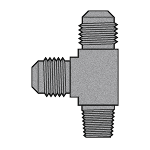 B-351-05-04-05 Breco by Foster | 5/16" Male SAE 45° Flare x 1/4" Male NPTF Thread x 5/16" Male SAE 45° Flare | Tee