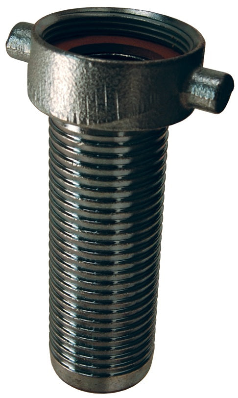 SDMP15 by Dixon Valve | Super King Long Shank Hose Coupling | Female Fitting | 1-1/4" Female NPSM x 1-1/4" Hose ID | Plated Steel Shank | Iron Pin Lug Nut