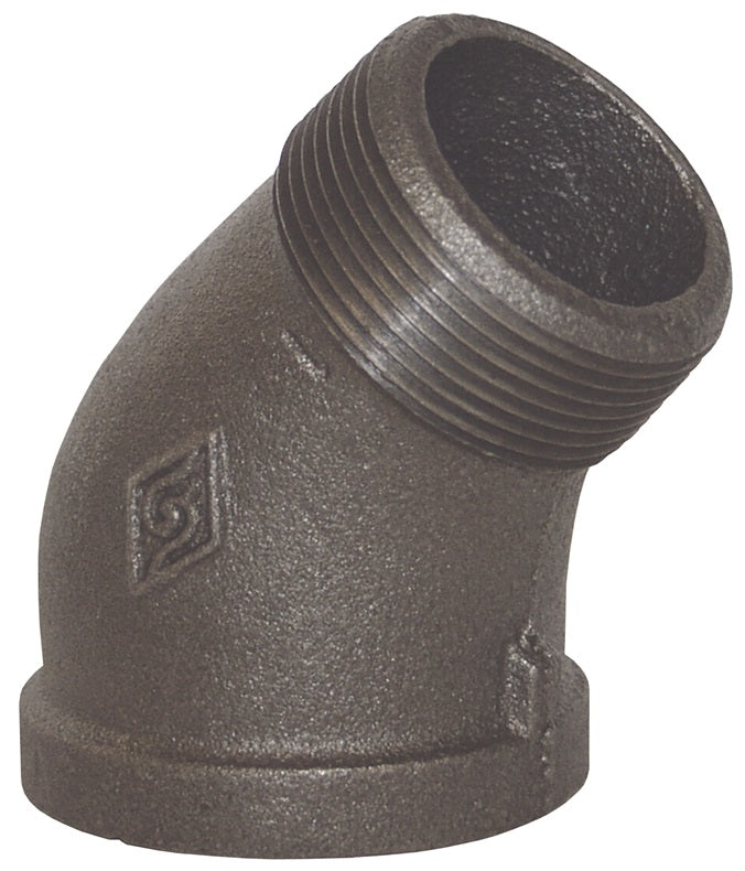 SE45100 by Dixon Valve | Pipe Adapter | 45° Elbow | 1" Male NPT x 1" Female NPT | 150# Iron