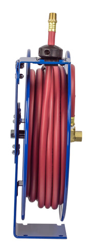 SH-N-475 by Coxreels | SH Series | 300 PSI Spring Driven Hose Reel | 1/2" Hose ID, 1/2" FNPT Inlet x 1/2" MNPT Hose End | Steel | 75ft PVC Hose Included