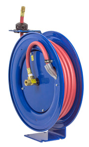 SH-N-535 by Coxreels | SH Series | 300 PSI Spring Driven Hose Reel | 3/4" Hose ID, 3/4" FNPT Inlet x 3/4" MNPT Hose End | Steel | 35ft PVC Hose Included