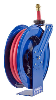 EZ-SHF-525 by Coxreels | EZ-SH-Fuel Series | 300 PSI EZ-Coil Safety Spring Driven Hose Reel for Fuel | 3/4" Hose ID, 3/4" FNPT Inlet x 3/4" MNPT Hose End | Steel | 25ft Nitrile Rubber Hose Included