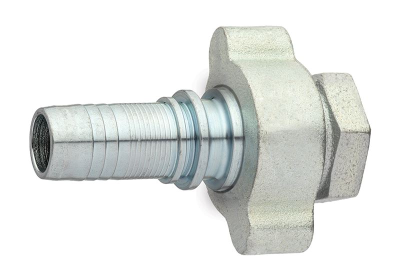 SHGJ-CR050 Alfagomma by Kuriyama | Female Crimp Ground Joint with Wing Nut and Female NPT Spud | for 1/2" Hose ID 