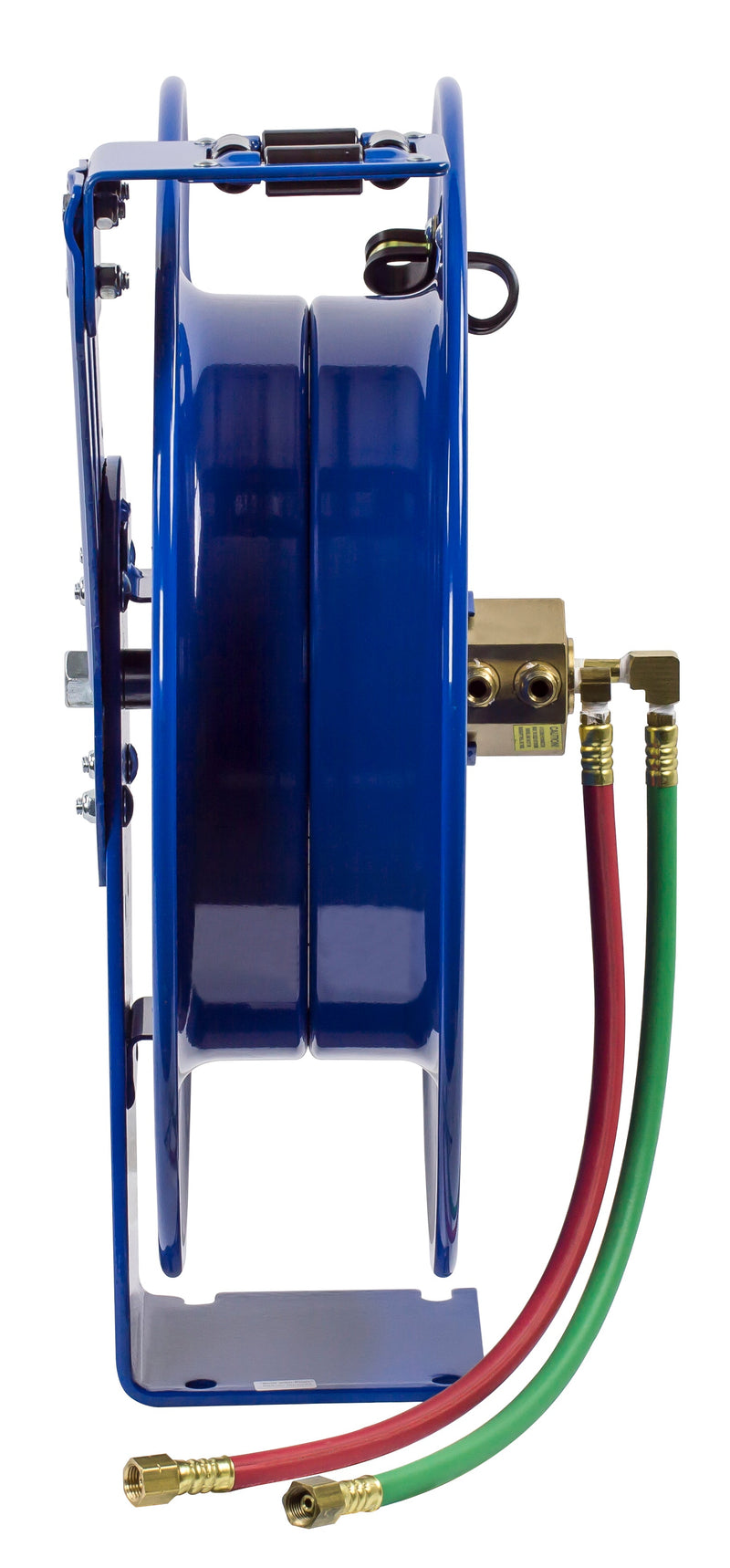 SHWTL-N-1100 by Coxreels | SHW Series | 200 PSI Dual Hose Spring Driven Hose Reel for Oxy-Fuel Welding (T-Grade) | 1/4" Hose ID, 1/4" FNPT Inlet | Steel | 100ft Capacity, Hose Not Included