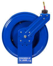 SH-N-4100 by Coxreels | SH Series | 300 PSI Spring Driven Hose Reel | 1/2" Hose ID, 1/2" FNPT Inlet x 1/2" MNPT Hose End | Steel | 100ft PVC Hose Included