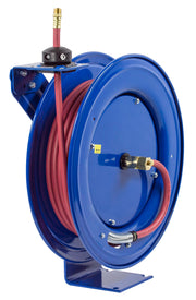 SH-N-160 by Coxreels | SH Series | 300 PSI Spring Driven Hose Reel | 1/4" Hose ID, 1/4" FNPT Inlet x 1/4" MNPT Hose End | Steel | 60ft PVC Hose Included