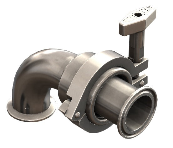 SJSS150SCC130 Dixon Valve SJSS Series Sanitary Swivel - 1-1/2" - Style 30 - Clamp Ends - Silicone - 316L Stainless Steel
