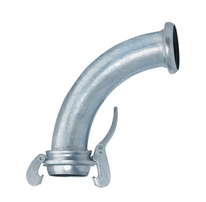 SLB-90EL400 by Kuriyama | SLB-90EL Series | SPHERE LOCK™ Bauer Coupling with Locking Lever Ring | Type B | 90° Elbow | 4" Female Socket x 4" Male Ball | Galvanized Steel
