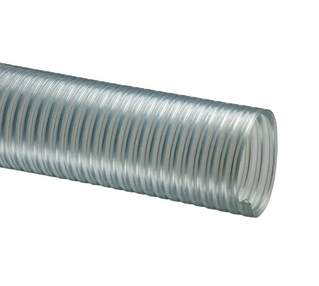 SLV-VLT4X3 Tigerflex® by Kuriyama | SLV-VLT™ Series | Food Grade Charge Reducing Flexible Banding Sleeve | for High-Profile Counterclockwise Helix Hoses | PVC | Fits 4" Hose ID | Clear | 3ft Length