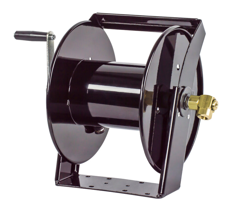 SM17-3-250 by Coxreels | SM Series | 4,000 PSI Swivel Mount Hand Crank Hose Reel | 3/8" Hose ID, 3/8" FNPT Inlet | Steel | 250ft Capacity, Hose Not Included
