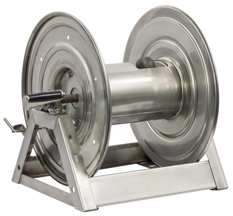 1125-4-100-SP by Coxreels | 1125-SS Series | 3,000 PSI Hand Crank Hose Reel | 1/2" Hose ID, 1/2" FNPT Inlet | Stainless Steel | 100ft Capacity, Hose Not Included