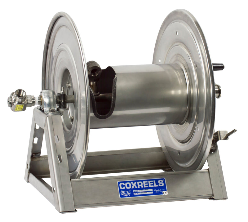 1125-5-100-SP by Coxreels | 1125-SS Series | 3,000 PSI Hand Crank Hose Reel | 3/4" Hose ID, 3/4" FNPT Inlet | Stainless Steel | 100ft Capacity, Hose Not Included