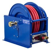 SLPF-650 by Coxreels | SP-Fuel Series | 300 PSI Spring Driven Hose Reel for Fuel | 1" Hose ID, 1" FNPT Inlet x 1" MNPT Hose End | Steel | 50ft Nitrile Rubber Hose Included
