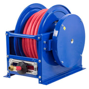 SLPF-5100 by Coxreels | SP-Fuel Series | 300 PSI Spring Driven Hose Reel for Fuel | 3/4" Hose ID, 3/4" FNPT Inlet x 3/4" MNPT Hose End | Steel | 100ft PVC Hose Included