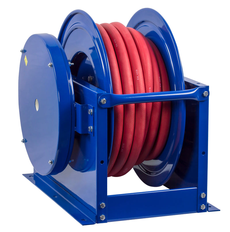 SLPF-5100 by Coxreels | SP-Fuel Series | 300 PSI Spring Driven Hose Reel for Fuel | 3/4" Hose ID, 3/4" FNPT Inlet x 3/4" MNPT Hose End | Steel | 100ft PVC Hose Included