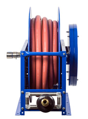 SLP-4100 by Coxreels | SP Series | 300 PSI Spring Driven Hose Reel | 1/2" Hose ID, 1/2" FNPT Inlet x 1/2" MNPT Hose End | Steel | 100ft PVC Hose Included