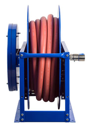 SLP-4100 by Coxreels | SP Series | 300 PSI Spring Driven Hose Reel | 1/2" Hose ID, 1/2" FNPT Inlet x 1/2" MNPT Hose End | Steel | 100ft PVC Hose Included