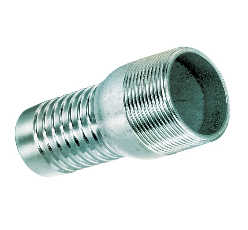 SPN200 by Kuriyama | SPN Series | Combination Hose Nipple | 2" Male NPT x 2" Hose Barb | Zinc Plated Steel