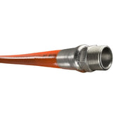 SPOR-MM16X300 Piranha® by Kuriyama | SPOR Series | Sewer Cleaning Hose Assembly | 2500 PSI | 1" ID | 1.46" OD | 1" Male NPTF x 1" Male NPTF | Orange | 300ft Length