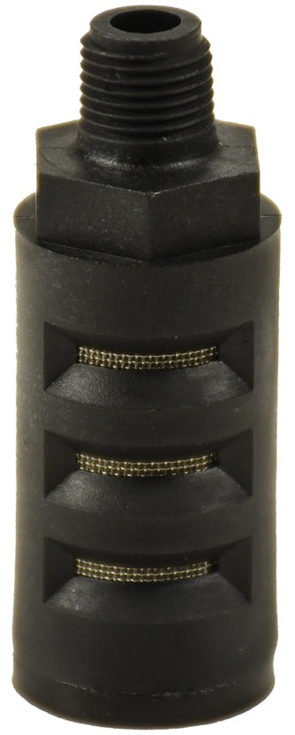 SQF-1 by Dixon Valve | Super Quiet Flow | Economy Pneumatic Silencer / Muffler | 1/8" Male NPT | 2-7/16" Overall Length | Nylon