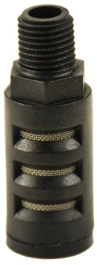 SQF-2 by Dixon Valve | Super Quiet Flow | Economy Pneumatic Silencer / Muffler | 1/4" Male NPT | 2-15/64" Overall Length | Nylon