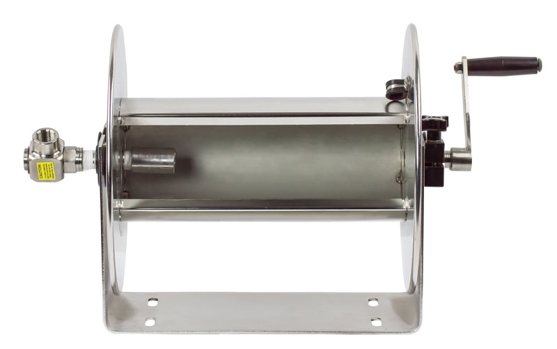 117-5-100-SS by Coxreels | 100-SS Series | 4,000 PSI Hand Crank Hose Reel | 3/4" Hose ID, 3/4" FNPT Inlet | Stainless Steel | 100ft Capacity, Hose Not Included