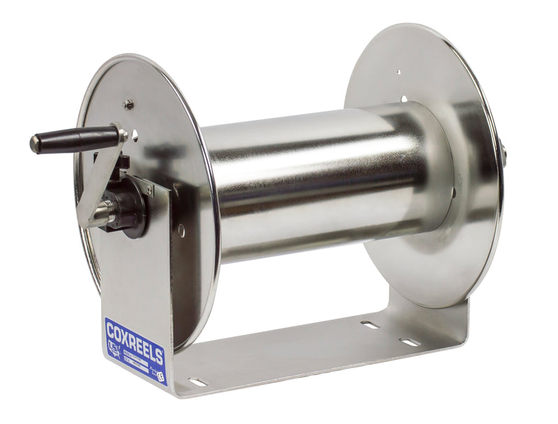 117-4-225-SS by Coxreels | 100-SS Series | 4,000 PSI Hand Crank Hose Reel | 1/2" Hose ID, 1/2" FNPT Inlet | Stainless Steel | 225ft Capacity, Hose Not Included