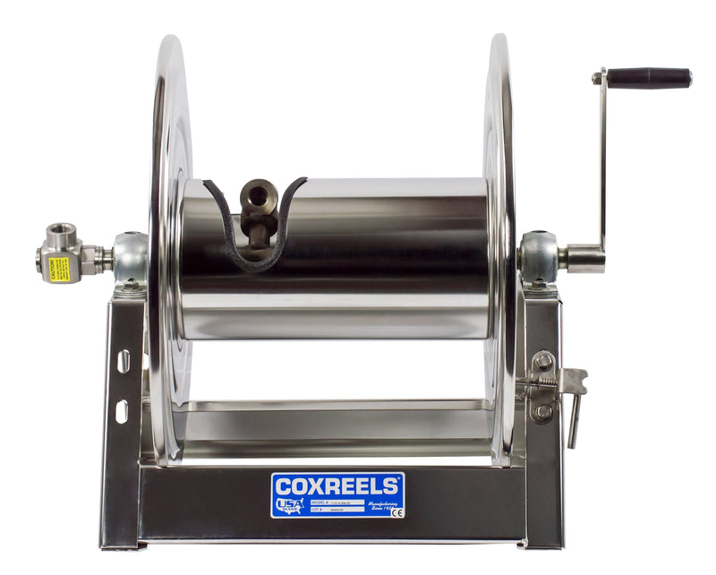 1125-5-100-SS by Coxreels | 1125-SS Series | 3,000 PSI Hand Crank Hose Reel | 3/4" Hose ID, 3/4" FNPT Inlet | Stainless Steel | 100ft Capacity, Hose Not Included