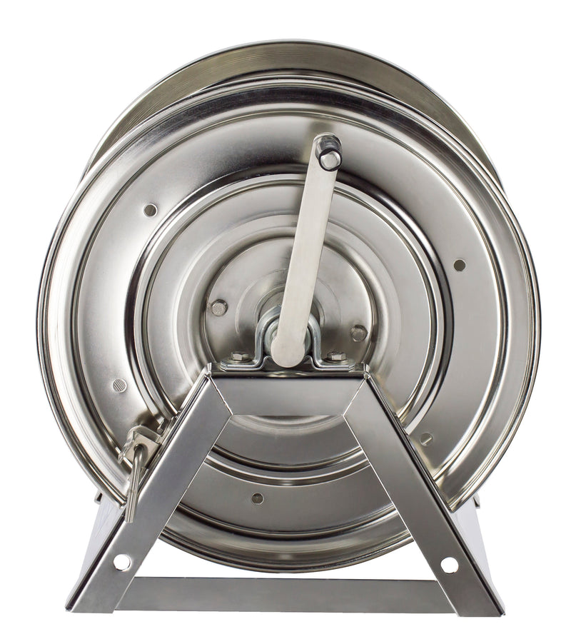 1125-4-200-SS by Coxreels | 1125-SS Series | 3,000 PSI Hand Crank Hose Reel | 1/2" Hose ID, 1/2" FNPT Inlet | Stainless Steel | 200ft Capacity, Hose Not Included