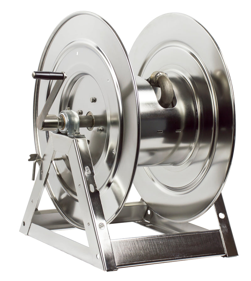 1175-6-200-SS by Coxreels | 1175-SS Series | 3,000 PSI Hand Crank Hose Reel | 1" Hose ID, 1" FNPT Inlet | Stainless Steel | 200ft Capacity, Hose Not Included