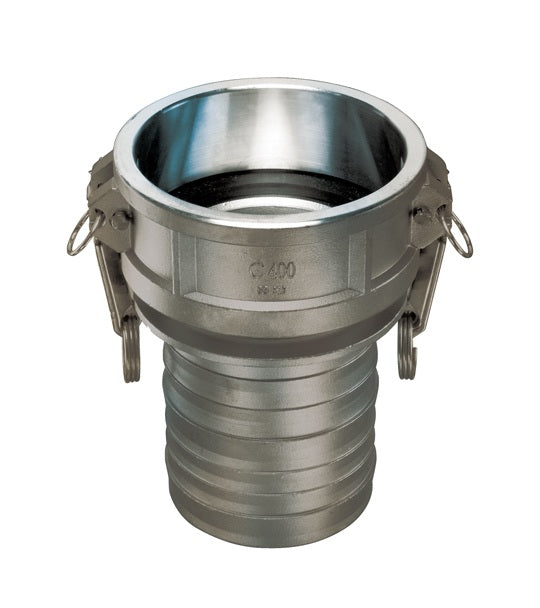 SS-C300 by Kuriyama | SS-C Series | Part C | Cam & Groove Fitting | Tri-Couple | 3" Coupler x 3" Hose Barb | 316 Stainless Steel