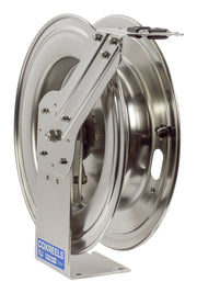 MPL-N-350-SS by Coxreels | MP-SS Series | 3,000 PSI Spring Driven Hose Reel | 3/8" Hose ID, 3/8" FNPT Inlet | Stainless Steel | 50ft Capacity, Hose Not Included
