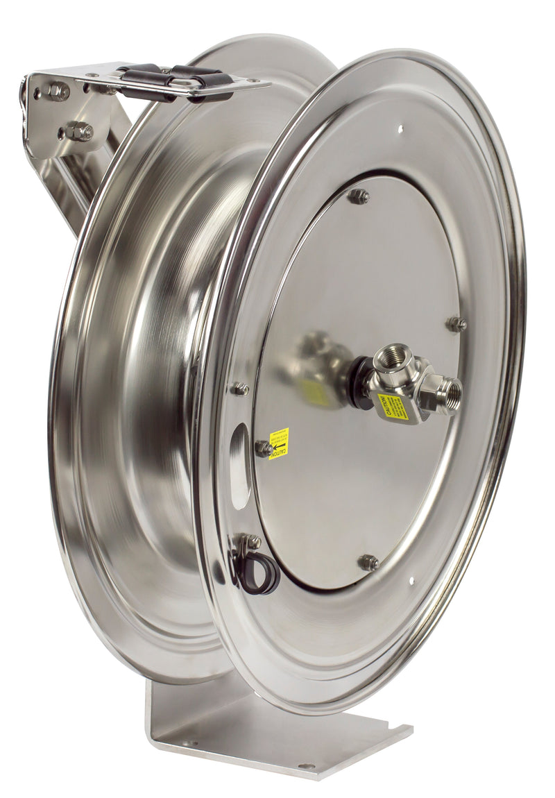 MPL-N-450-SS by Coxreels | MP-SS Series | 2,500 PSI Spring Driven Hose Reel | 1/2" Hose ID, 1/2" FNPT Inlet | Stainless Steel | 50ft Capacity, Hose Not Included