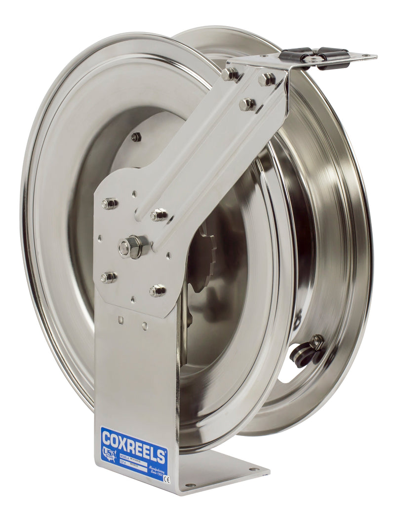SHL-N-350-SS by Coxreels | SH-SS Series | 300 PSI Spring Driven Hose Reel | 3/8" Hose ID, 3/8" FNPT Inlet | Stainless Steel | 50ft Capacity, Hose Not Included