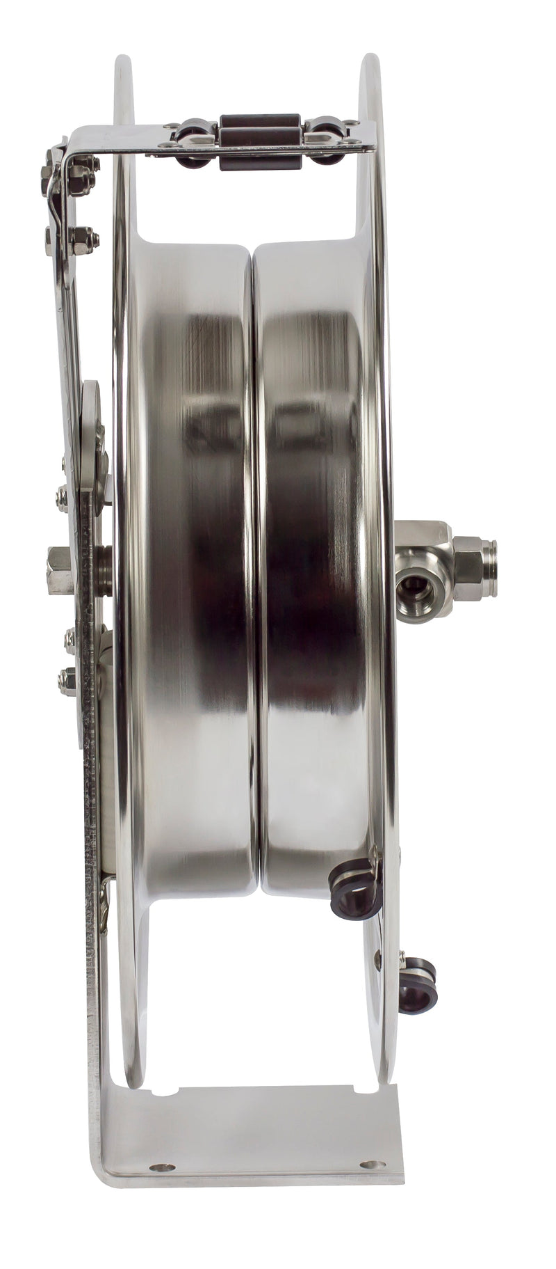 SHL-N-350-SS by Coxreels | SH-SS Series | 300 PSI Spring Driven Hose Reel | 3/8" Hose ID, 3/8" FNPT Inlet | Stainless Steel | 50ft Capacity, Hose Not Included