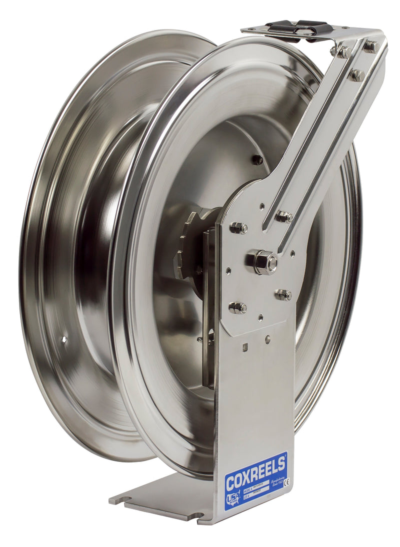 SHL-N-350-SS by Coxreels | SH-SS Series | 300 PSI Spring Driven Hose Reel | 3/8" Hose ID, 3/8" FNPT Inlet | Stainless Steel | 50ft Capacity, Hose Not Included