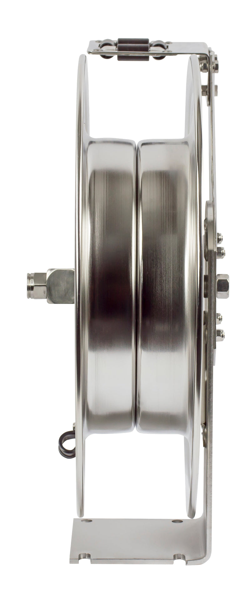 SHL-N-450-SS by Coxreels | SH-SS Series | 300 PSI Spring Driven Hose Reel | 1/2" Hose ID, 1/2" FNPT Inlet | Stainless Steel | 50ft Capacity, Hose Not Included