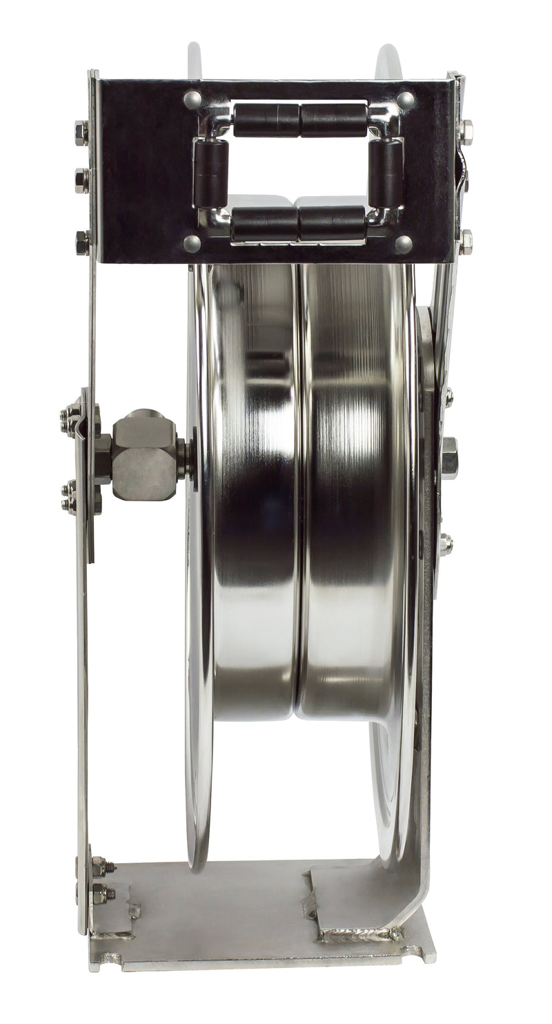 TSHL-N-4100-SS by Coxreels | T-SS Series | 300 PSI Spring Driven Hose Reel | 1/2" Hose ID, 1/2" FNPT Inlet | Stainless Steel | 100ft Capacity, Hose Not Included