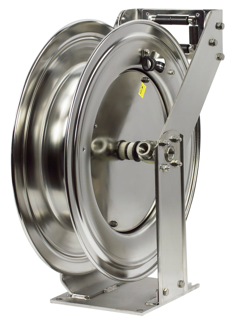 TSHL-N-550-SS by Coxreels | T-SS Series | 300 PSI Spring Driven Hose Reel | 3/4" Hose ID, 3/4" FNPT Inlet | Stainless Steel | 50ft Capacity, Hose Not Included