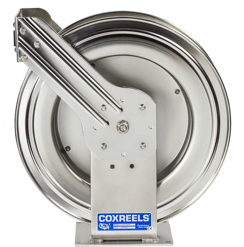 TSHL-N-550-SS by Coxreels | T-SS Series | 300 PSI Spring Driven Hose Reel | 3/4" Hose ID, 3/4" FNPT Inlet | Stainless Steel | 50ft Capacity, Hose Not Included