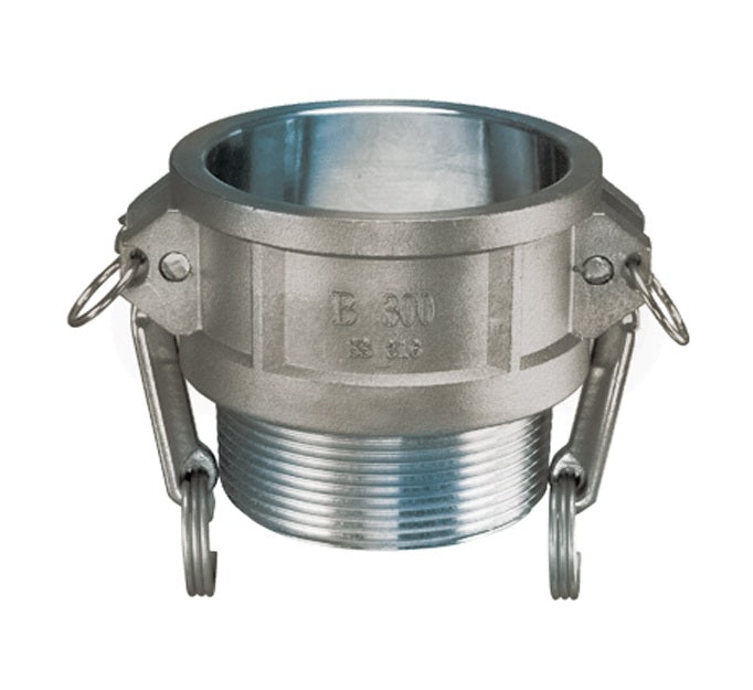 SS304-B125 by Kuriyama | SS304-B Series | Part B | Cam & Groove Adapter | 1-1/4" Coupler x 1-1/4" Male NPT | 304 Stainless Steel