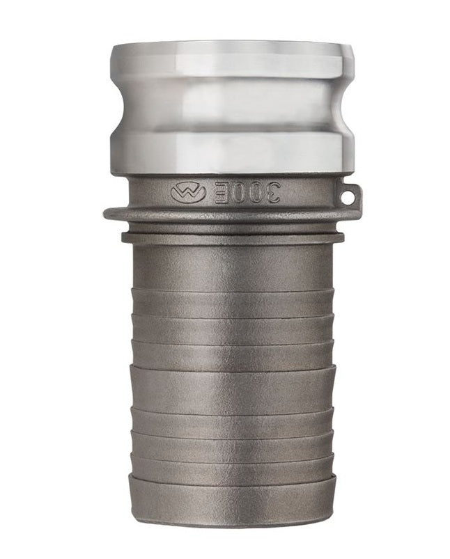 SS304-E075 by Kuriyama | SS304-E Series | Part E | Cam & Groove Fitting | 3/4" Adapter x 3/4" Hose Barb | 304 Stainless Steel