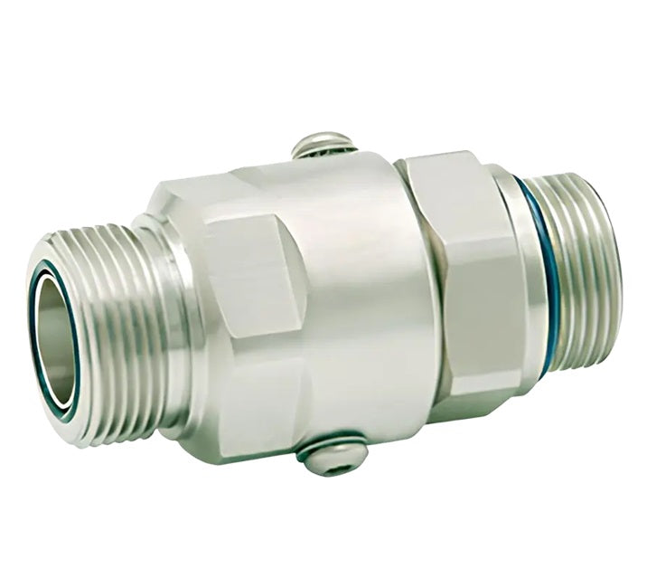 SS16DBMO16XMFS16-Z-90V by Super Swivel | 16074-Z-90V | Super Duty Swivel | 1-5/16-12 Male O-Ring ORB x 1-7/16-12 Male Face Seal MFS | Straight | Zinc | Viton Seal