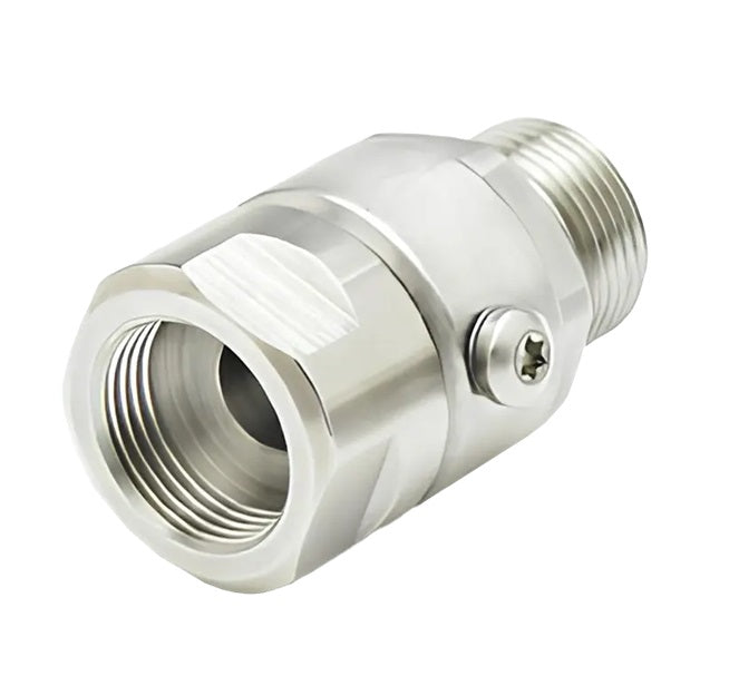 SS12FFS12XMFS12-NI-AL by Super Swivel | 2334-NI-AL | 1-3/16-12 Female Face Seal FFS x 1-3/16-12 Male Face Seal MFS | 0.609" Through Hole | Straight | Electroless Nickel | AFLAS Seal