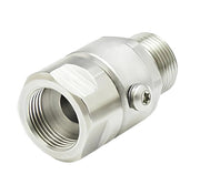 SS8FFS8XMFS8-NI-ETP by Super Swivel | 2315-NI-ETP | 13/16-16 Female Face Seal FFS x 13/16-16 Male Face Seal MFS | 0.390" Through Hole | Straight | Electroless Nickel | Extreme Viton® Seal